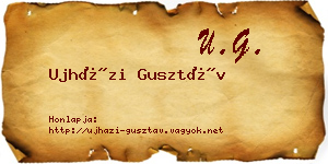 Ujházi Gusztáv névjegykártya