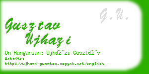 gusztav ujhazi business card